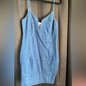 Denim mini dress